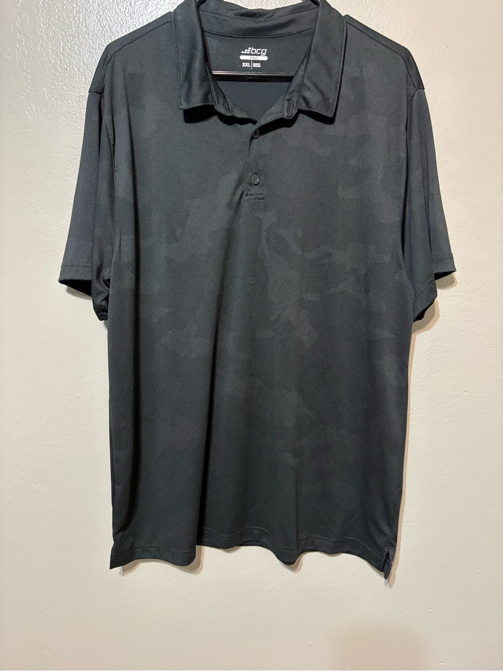 bcg Black Men's Short-Sleeve Golf Polo Size 2XL